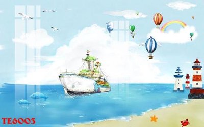 File tranh in trần 3D File tranh trẻ em 3d TE6003 (ảnh gốc)