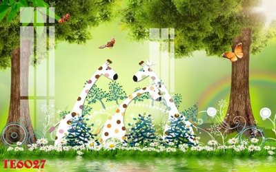 File tranh File tranh trẻ em 3d TE6027 (file gốc) chủ đề phong thủy