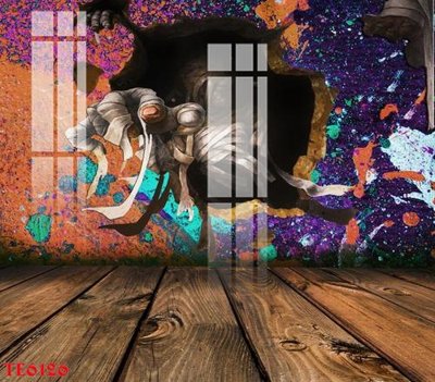 File gốc File tranh trẻ em 3d TE6126 (trang trí) phòng trẻ em