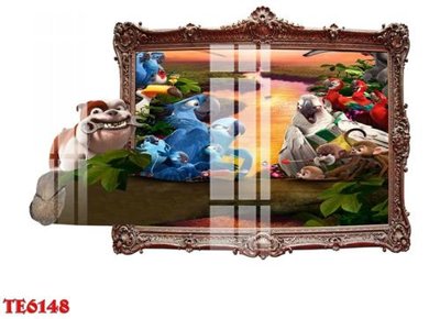 File tranh in tráng gương File tranh trẻ em 3d TE6148 (siêu nét)