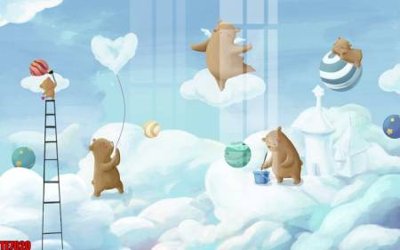 Mua file tranh gốc File tranh tường nền trẻ em 3d TE7020 tại Filetranh.com