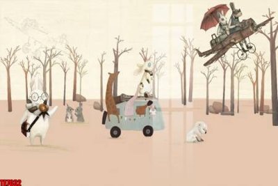 Tải file File tranh tường nền trẻ em 3d TE7032 (gốc) làm tranh treo tường