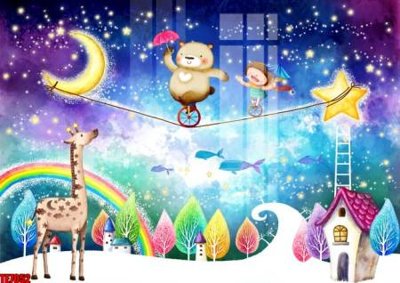 File in ấn File tranh tường nền trẻ em 3d TE7052 (bản gốc) từ file gốc