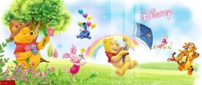 File tranh gốc in trần nhà File tranh tường nền trẻ em 3d TE7245 3D