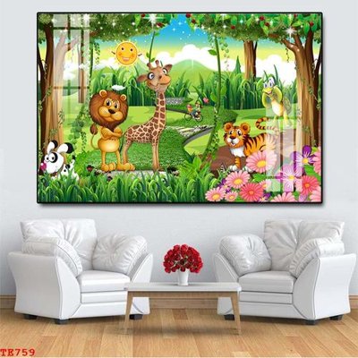 File tranh File tranh trẻ em TE759 (ảnh gốc) in trần 3D