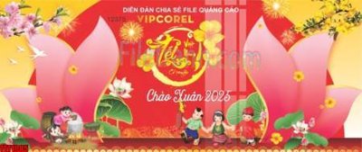 Tải file gốc file in banner tết 2025 phông tết tất niên khai xuân chúc mừng năm mới 2025 TET1085 (in khổ lớn) không mờ