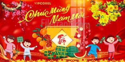 File gốc file in banner tết 2025 phông tết tất niên khai xuân chúc mừng năm mới 2025 TET1097 (phong cách) cổ điển