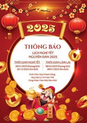 File gốc File in thông báo nghỉ tết 2025TET1230 (in lụa) tranh mã đáo