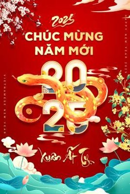 File tranh trang trí Background phông nền banner chúc mừng năm mới , tất niên tết 2025 TET1311 (file gốc)