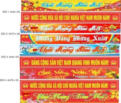 Tải file file băng rôn chúc mừng năm mới 2025 TET1408 (gốc) in tranh tráng gương