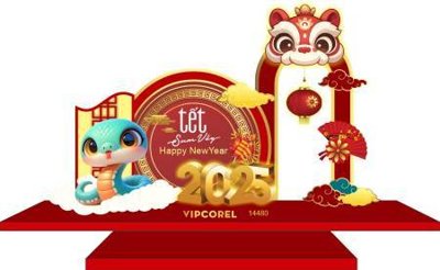 File tranh ảnh gốc File check in decor backop trang trí cổng tết năm mới 2025 TET1448 dùng cho in khổ lớn