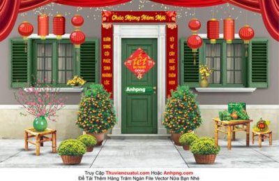 File gốc File tiểu cảnh tết check in phông tết 2025 TET1454 (ảnh chi tiết) để in lụa