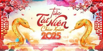 Tải file gốc File phông nền tiệc tất niên tết 2025 Background backdrop chào xuân ất tỵ TET1790 dùng cho in ấn