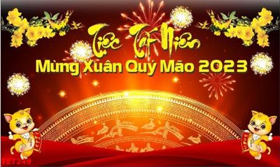 File gốc file in baner tết 2023 phông tết tất niên khai xuân TET249 (ảnh rõ nét) để in
