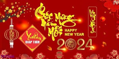 Ảnh gốc file in baner tết 2023 phông tết tất niên khai xuân TET546 (nét căng) in mica