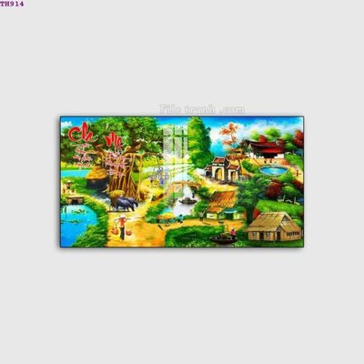 File ảnh File gốc in tranh tổng hợp TH914 (gốc) cho trang trí nội thất