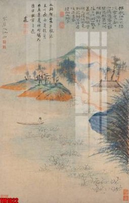 Download file File tranh thủy mặc trung quốc TM1022 (gốc) in mica cao cấp