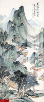 File gốc File tranh thủy mặc trung quốc TM1236 (in lụa) cao cấp