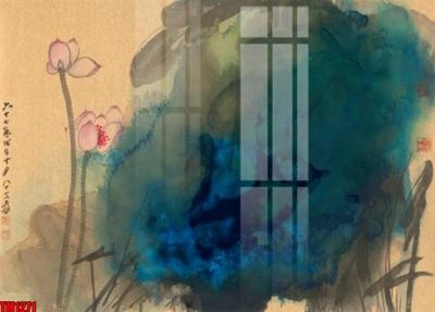 File gốc File tranh thủy mặc trung quốc TM1271 (in 3D) cho trang trí