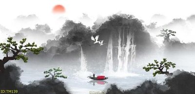 File gốc File tranh thủy mặc TM139 (PNG) không nền chất lượng