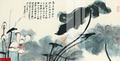 File PSD in ấn File tranh thủy mặc trung quốc TM1448 (chất lượng cao)