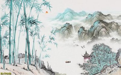 File gốc File tranh thủy mặc TM168 (ảnh rõ nét) để in