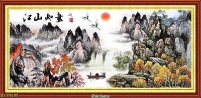 File gốc File tranh thủy mặc TM199 (in tráng gương) nghệ thuật