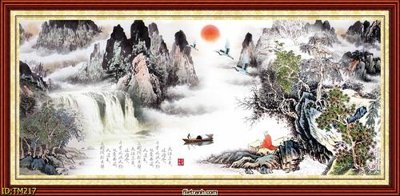 File PSD File tranh thủy mặc TM217 (gốc) tách lớp chi tiết