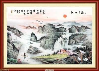 File gốc in ấn File tranh thủy mặc TM271 chuẩn màu CMYK