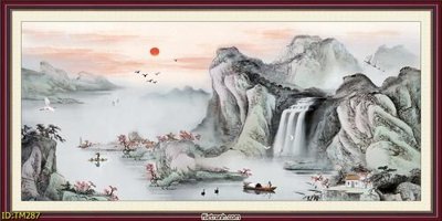 File gốc in mica File tranh thủy mặc TM287 chất lượng