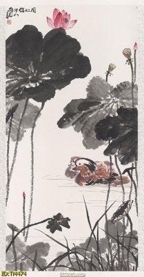 File tranh gốc File tranh thủy mặc TM474 chủ đề hiện đại