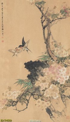 File tranh File tranh thủy mặc TM569 (gốc) chủ đề con người