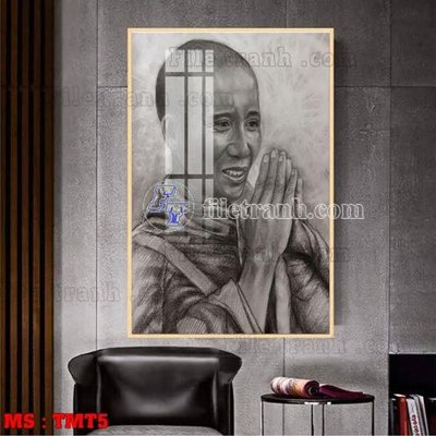 File gốc File tranh thầy thích minh tuệ TMT5 (cho in 3D) độc đáo