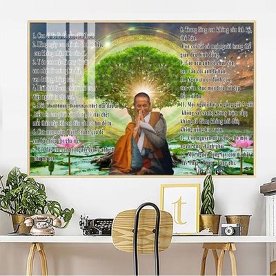 File gốc File tranh thầy thích minh tuệ TMT55 (cho in UV) siêu nét