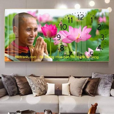 File tranh File tranh thầy thích minh tuệ TMT88 (gốc) in trên kính