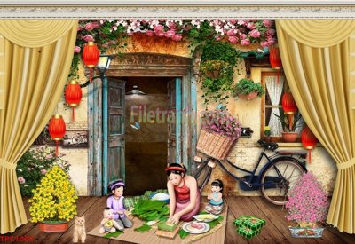 File gốc Tranh phào chỉ TPC1009 (vector) cho in ấn