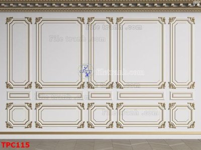 File in trần Tranh phào chỉ TPC115 (bản gốc) phong cảnh