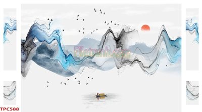 Download file gốc Tranh phào chỉ TPC588 (in lụa) hoa lá