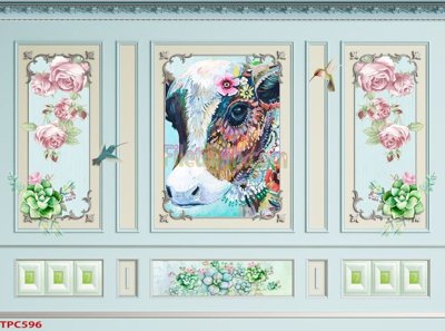 File in lụa Tranh phào chỉ TPC596 (phong cảnh) Tranh phào chỉ TPC596