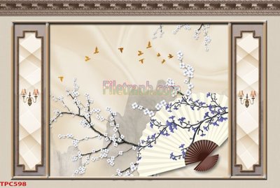File tranh Tranh phào chỉ TPC598 (gốc) in vải canvas