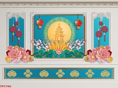 File in mica Tranh phào chỉ TPC706 (bản gốc) làm vách ngăn