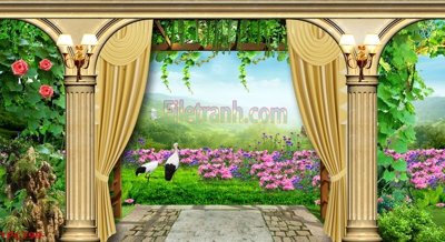 File tranh Tranh phào chỉ TPC799 (bản gốc) in lụa dán tường