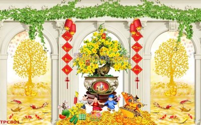 Download file gốc Tranh phào chỉ TPC801 (in mica) 3D