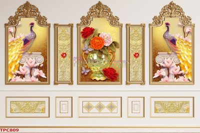 File tranh Tranh phào chỉ TPC809 (file gốc) chủ đề phong thủy