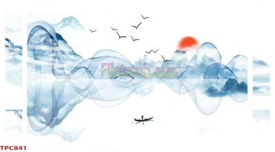 File gốc Tranh phào chỉ TPC841 (in lụa) trang trí tường