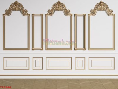 File gốc Tranh phào chỉ TPC848 (in tráng gương) ốp tường