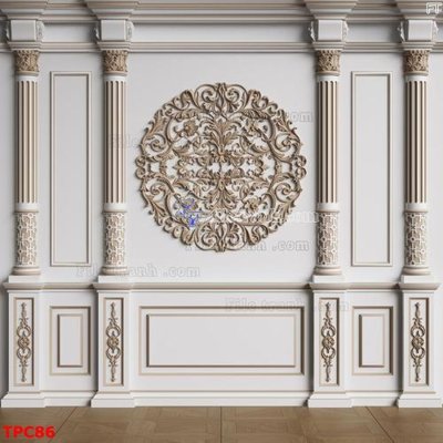 File gốc Tranh phào chỉ TPC86 (in lụa) tranh mã đáo