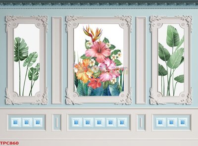 File gốc Tranh phào chỉ TPC860 (in lụa) tranh mã đáo