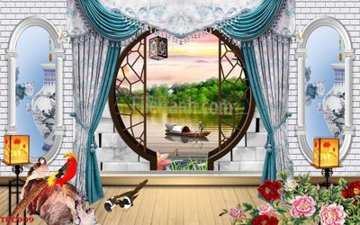 File tranh Tranh phào chỉ TPC909 (bản gốc) in lụa 3D