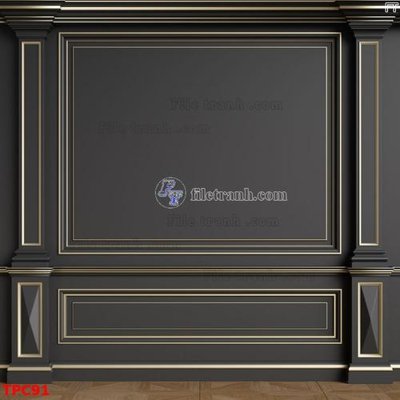 File gốc Tranh phào chỉ TPC91 (in 3D) cho trang trí
